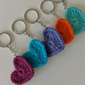 Crochet Hear Keychain