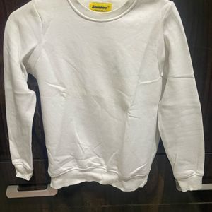 White Hooded Sweat Tshirt