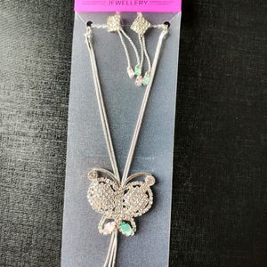 Butterfly Pendent With Earings