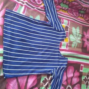 Blue Stripes Top For Women