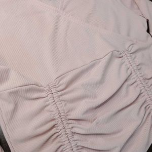 Light Pink Crop Top For Women