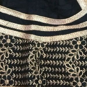 Chanderi Black Blouse Festive Cum Wedding Wear