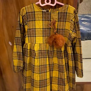 Yellow Check Frock