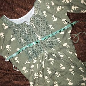 Sage Green Cotton Kurta