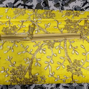 Yellow Polysilk Sling Bag