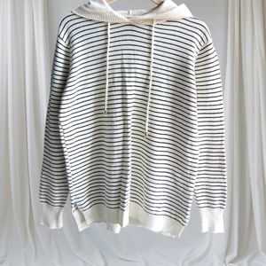 Striped Longline Hoodie