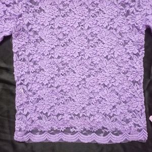 Lavander Lace Detailed Top (See-through)