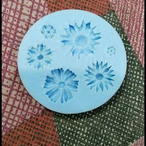 NEW FLOWER SILICONE MOULD PACK OF 1 BLUE COLOUR