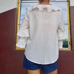 Fresh White Summer Top