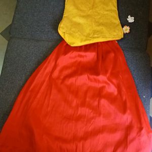 Yellow  And Red Lehenga