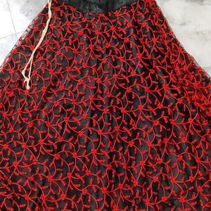 Ruby Night Black and Red Skirt