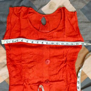 Red A-line Kurti