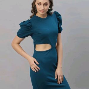 Selvia Women Bodycon Blue Dress