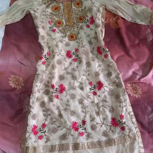 Very Gorgeous Stone Work Wedding Kurti