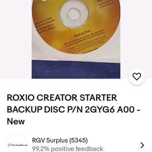 ROXIO Pc/Laptop Software