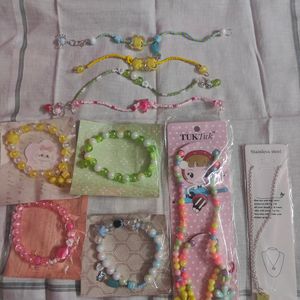 9 Bracelet With 2 Necklace