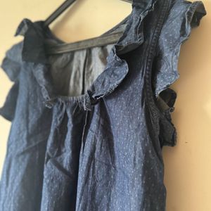 Cute Denim Dress For Girls