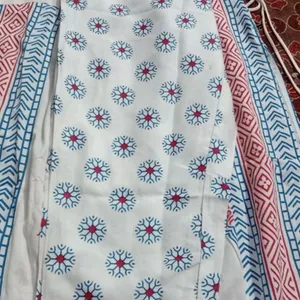 Blue And White Kurti With Pant