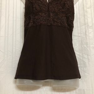 Wild Cat Brown Sleeveless Top