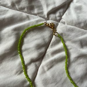 Green Crystal Pearl Necklace