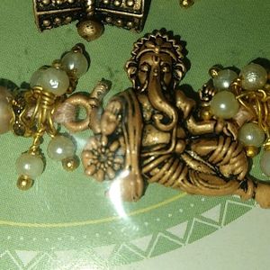 Set Of 3 RAKHI- Krishna, Ganesha, Shiv Trishul