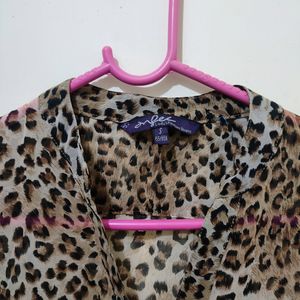 Leopard Print Top Bust 34-36 L-25