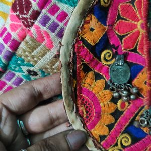 Fabric Crossbody Jhola Bag And Rajasthani Sling