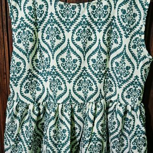 Peacock Print Top