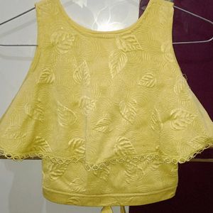 (1.5 Yr-2.5yr)Yellow Top With denim Shorts