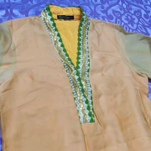 Beautiful ❤️ Latto Pila Colour Kurta For Women