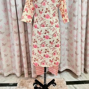 Rose Print Kurta Set