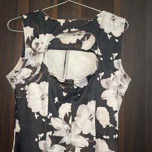 Dress Black And White Floral