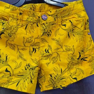 Cotton Shorts Yellow