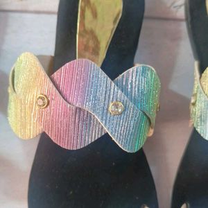 Multi Color Slippers For Party Wear