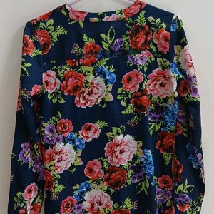 Branded Navy Blue Floral Top