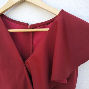 Maroon Mini Dress #studio