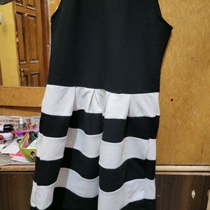 Black N White Mini Dress