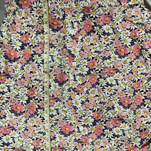 Printed Pink Cotton Skirt For Woman