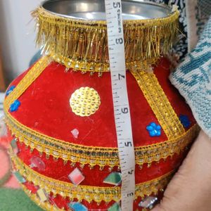 Steel Matka (Medium Size)