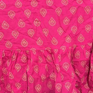 Women Pink Tunic From Myntra