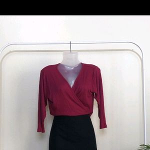 Wrap Marron Top