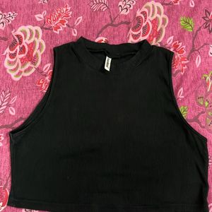 Aahwan Casual Sleeveless Solid Women Black Top