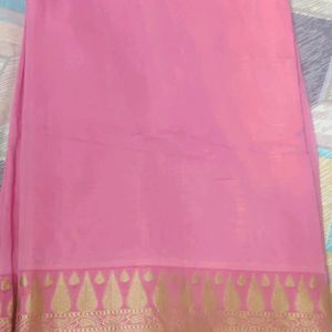 Cotton Saree Pink