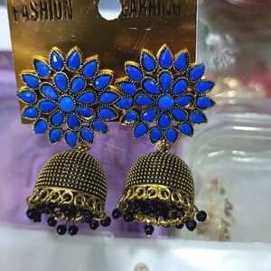 Beautiful Blue Jhumka