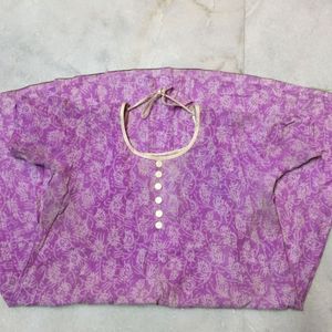 Comfortable Lavender Colour Cotton Kurti