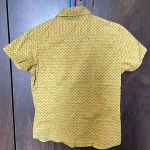 Mustard Ochre Printed Shirt