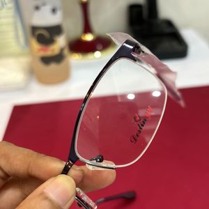 Semi Rimless Frame With Violate Coloured Metal