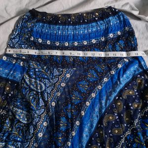 💙 Blue Multicolor Design Printed Dhoti Pants, Har