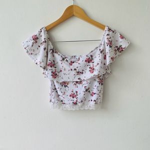 White Floral Top