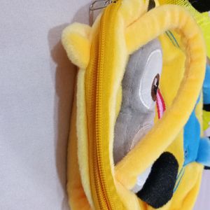 Cute Yellow Furry Minion Bag For Kids...